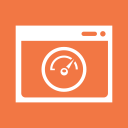 browser, page speed, speed, speedometer, time, window svg vector icon