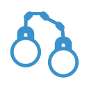 arrest, handcuffs, police, protection svg vector icon