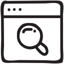 broswer, browsing, google, magnify, search, web, website svg vector icon