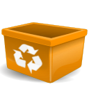 orange,user,trash,empty,recycle bin,blank,account,profile,people,human icon
