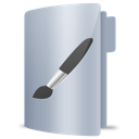 art, brush, folder icon