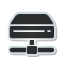 drive, hard, network, sticker icon