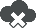cloud, cloud computing, error, rejected, sign svg vector icon