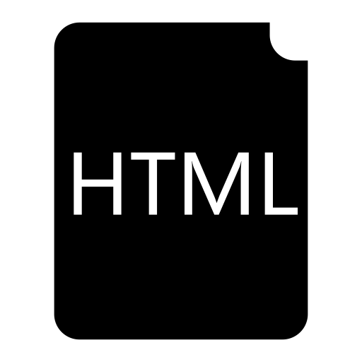 File Html svg vector icon