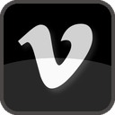 black, film, movie, multimedia, play, player, share, social, social media, square, tube, tv, upload video, video, vimeo icon