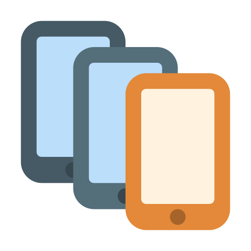 Multiple Smartphones svg vector icon