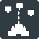 galaga, game, retro, video svg vector icon