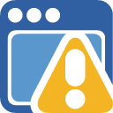 application, warning icon