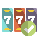 slot,machine,checkmark icon