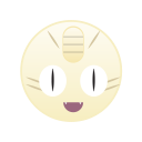 cute, go, meowth, monster, pokemon svg vector icon
