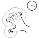 finger, gestureworks, hold, n icon