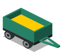 farm, front, rural, trailer, vehicle svg vector icon