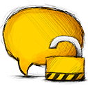 comment, unlocked icon