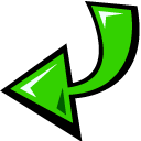 green,left,arrow,previous,back,backward,prev icon