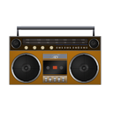boombox, orange icon