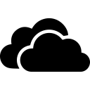 circle, cloud, hovytech, media, microsoft, onedrive, social svg vector icon