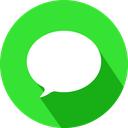 apple, imessage, logo, social network icon
