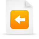 document, file, orange, paper icon