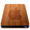 wooden,slick,apple,drive icon