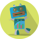 android, fun robot, mascot, mechanical, metal, robot, robot expression, robotic, space, technology svg vector icon