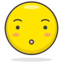 1, face, hushed svg vector icon