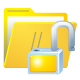 folder, unlock icon