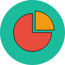 analytics, cake, chart, keynote svg vector icon