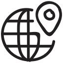 earth, global, international, location, navigation, pin, world svg vector icon