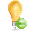 bulb,minus icon