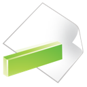 document, green, minus icon