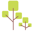green, nature, square, tree svg vector icon