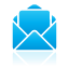 blue, mail, open icon