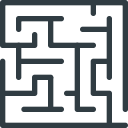 game, maze, retro svg vector icon