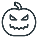 halloween, lamp, pumpkin svg vector icon