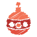 ball, bauble, christmas, decoration, holiday, light, scribble svg vector icon