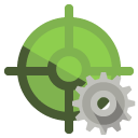 aim,gear icon