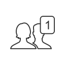 add friend, facebook, friend request, notification svg vector icon
