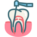 dental, dental treatment, dentist, dentistry, root canal, teeth, tooth svg vector icon