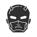 daredevil, marvel, mutant, super hero svg vector icon