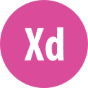 adobe, round, xd svg vector icon