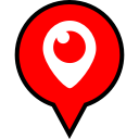logo, periscope, pin svg vector icon