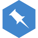 hexagon, media, pinboard, social svg vector icon