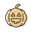 cute, dead, halloween, pumpkin, scary, smile, sweet svg vector icon