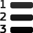 list, num icon