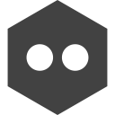 flickr, hexagon, media, social svg vector icon