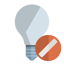 ligthbulb,off,cancel icon