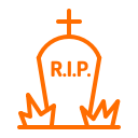 cemetery, death, gravestone, graveyard, halloween, rip svg vector icon