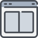 browser, interface, layout, website svg vector icon