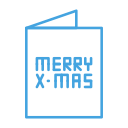 card, christmas, greeting, merry, receive, send svg vector icon