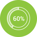 chart, diagram, graph, pie chart, pie graph, sixty svg vector icon